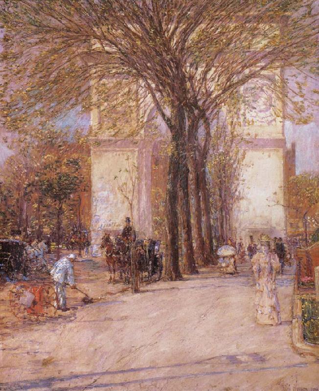 Childe Hassam Washington Arch in Spring oil painting picture